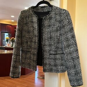 Massimo Dutti Tweed Jacket US Size 6 Mid-weight, crop